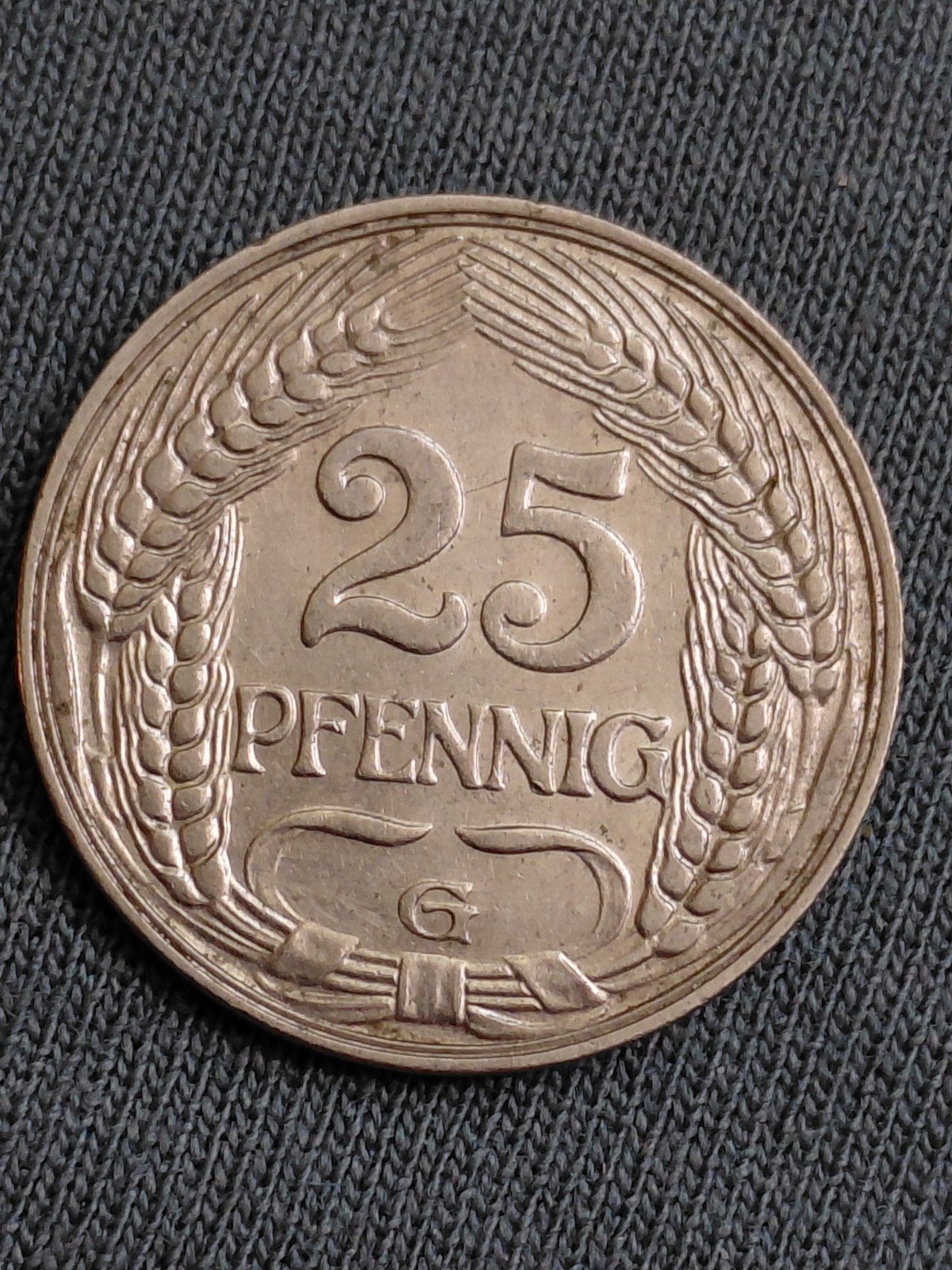 Duitsland 25 Pfennig 1909G Wilhelm II Pr, Verzenden, Duitsland, Losse munt