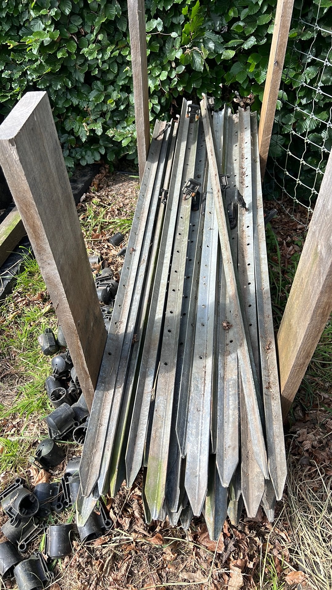 55 gegalvaniseerde Y-profiel wei palen, Ophalen, Gebruikt, Minder dan 180 cm, Palen