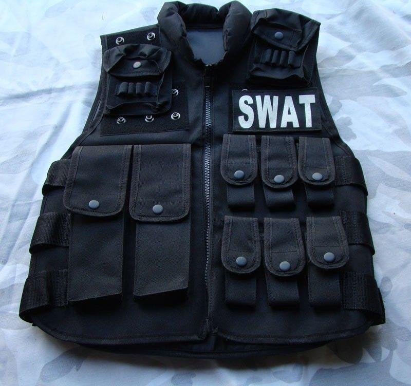 Swat tactical vest kleding militair leger politie paintball, Verzenden, Nieuw, Overige maten, Zwart