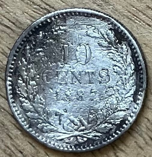 10 cent 1887 Willem III, Postzegels en Munten, Munten | Nederland, Ophalen, Koning Willem III, Zilver, 10 cent