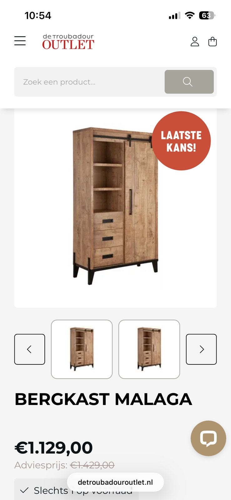 Mango hout kast met raildeur (troubadour winkel), Ophalen, 100 tot 150 cm, Zo goed als nieuw, 150 tot 200 cm