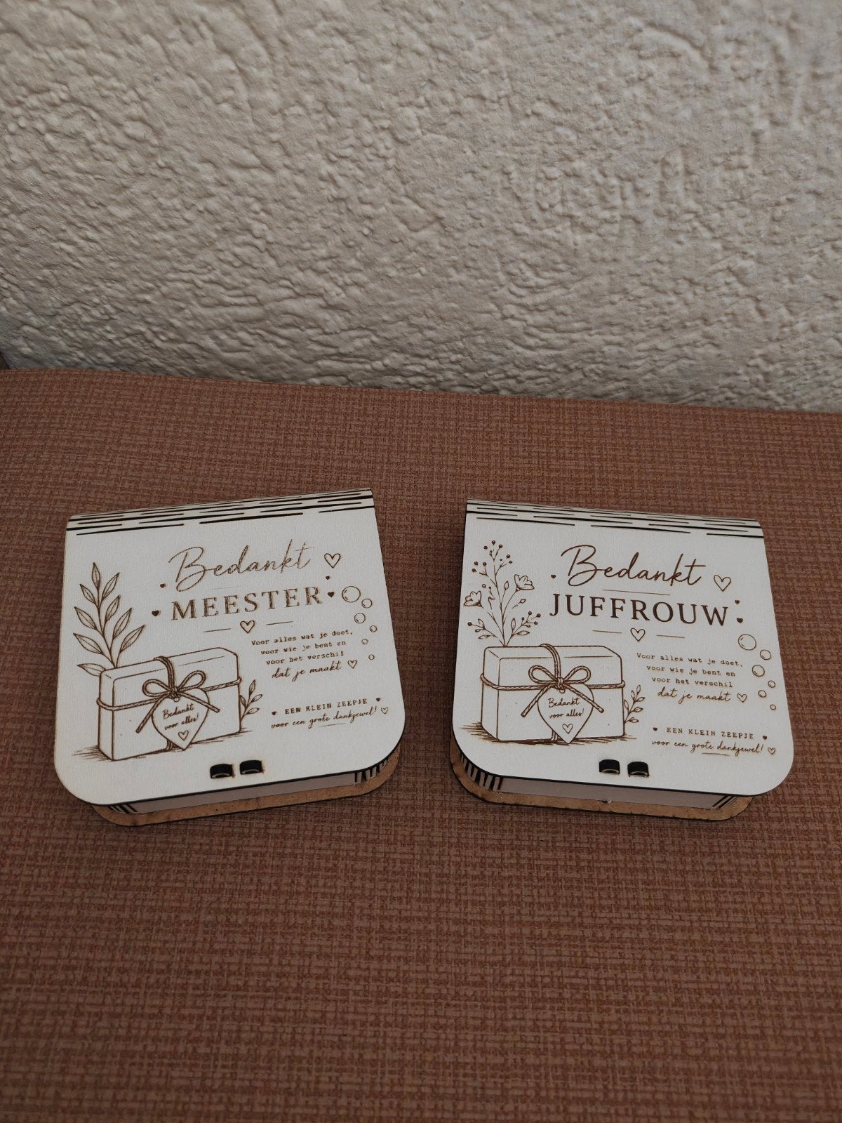 Bedankje voor Juf of Meester | Zeep Cadeauset, Bad & Douche, Nieuw, Ophalen of Verzenden, GravoraDesign