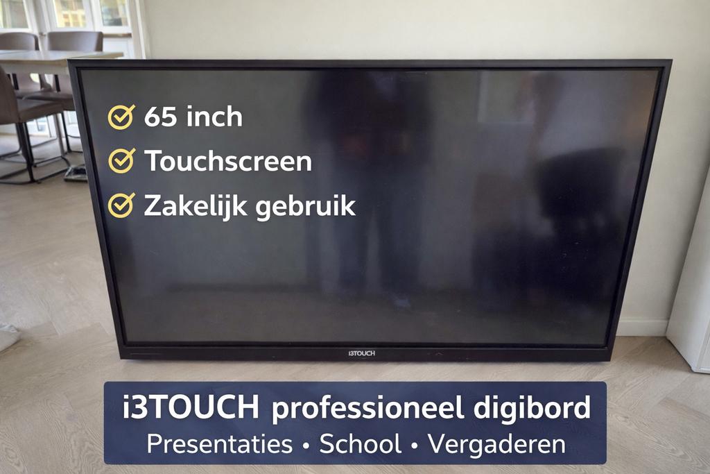 i3TOUCH EX65 65 inch touchscreen digibord + ophangbeugel, Ophalen, Gebruikt, LED, Overige resoluties