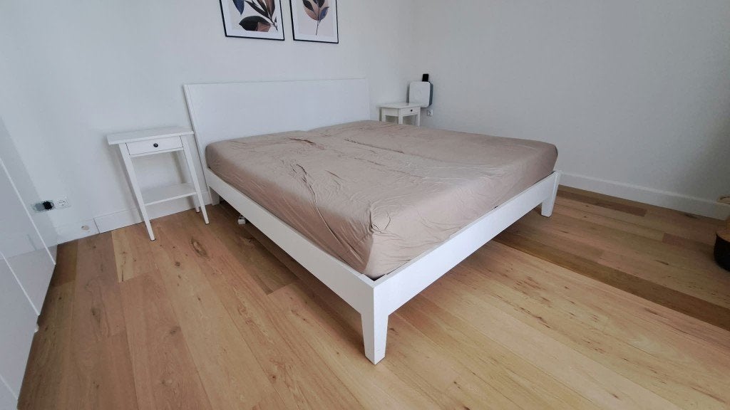 Ikea bed 180x200 cm, Ophalen, Gebruikt, Wit, Tweepersoons