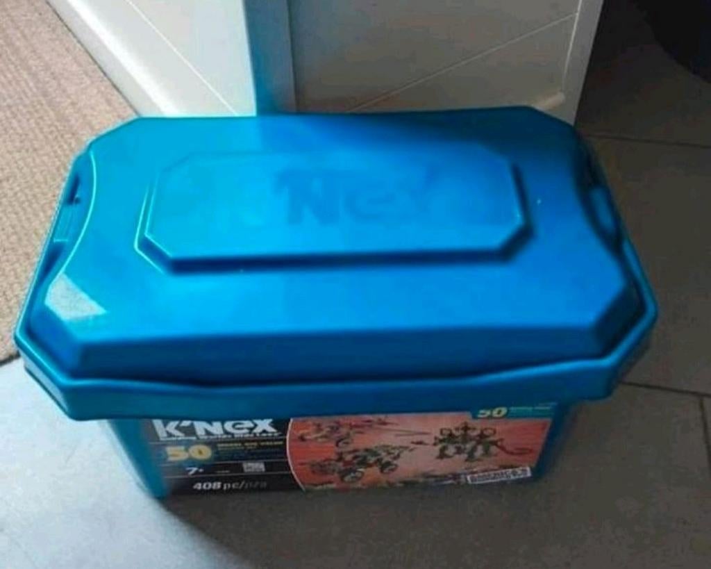 NIEUWE ORGINELE BLAUWE K.NEX BAK MET BOUWTEKENING COMPLEET, Kinderen en Baby's, Ophalen of Verzenden, Nieuw, K'nex