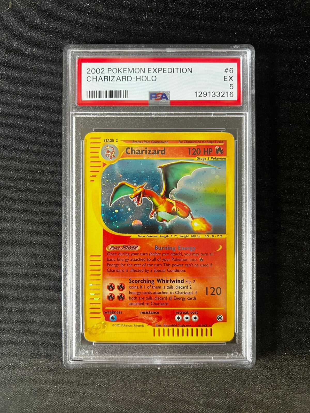 Charizard 6 Holo Pokemon Kaart PSA 5, Ophalen of Verzenden, Nieuw, Losse kaart, Foil