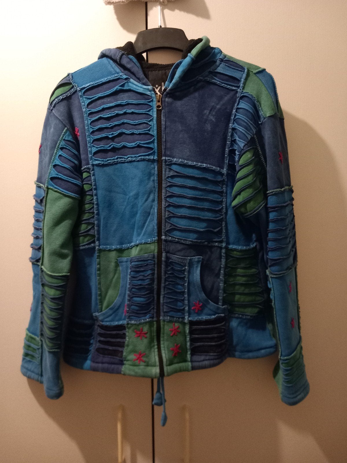 Ixtlan Vest met voering Blauw Paars Groen valt als M zgs, Kleding | Dames, Maat 38/40 (M), Blauw, Ophalen of Verzenden, Zo goed als nieuw