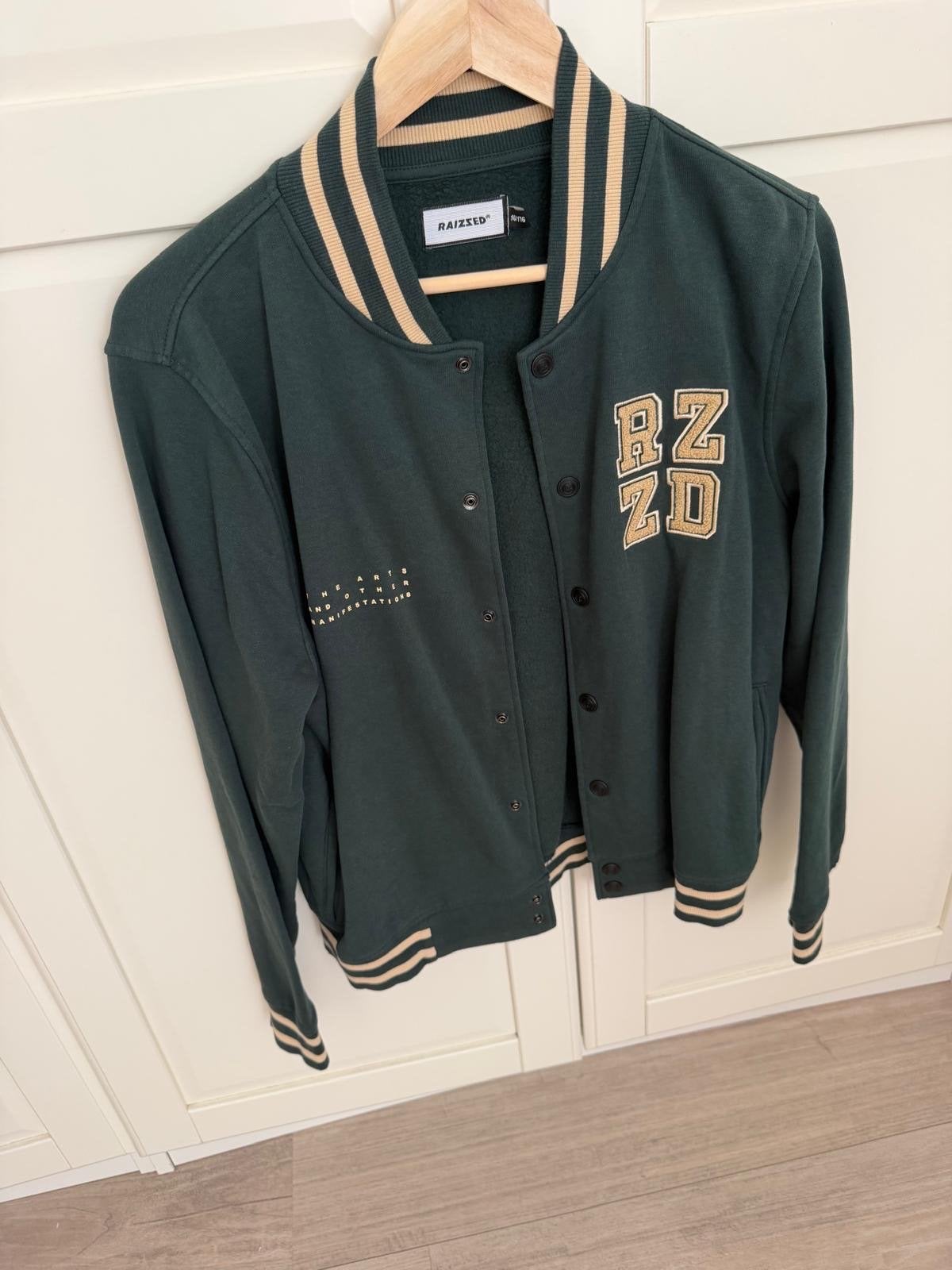 Mooie donkergroene college jas, maat 176, Ophalen of Verzenden, Zo goed als nieuw, Overige maten, Groen