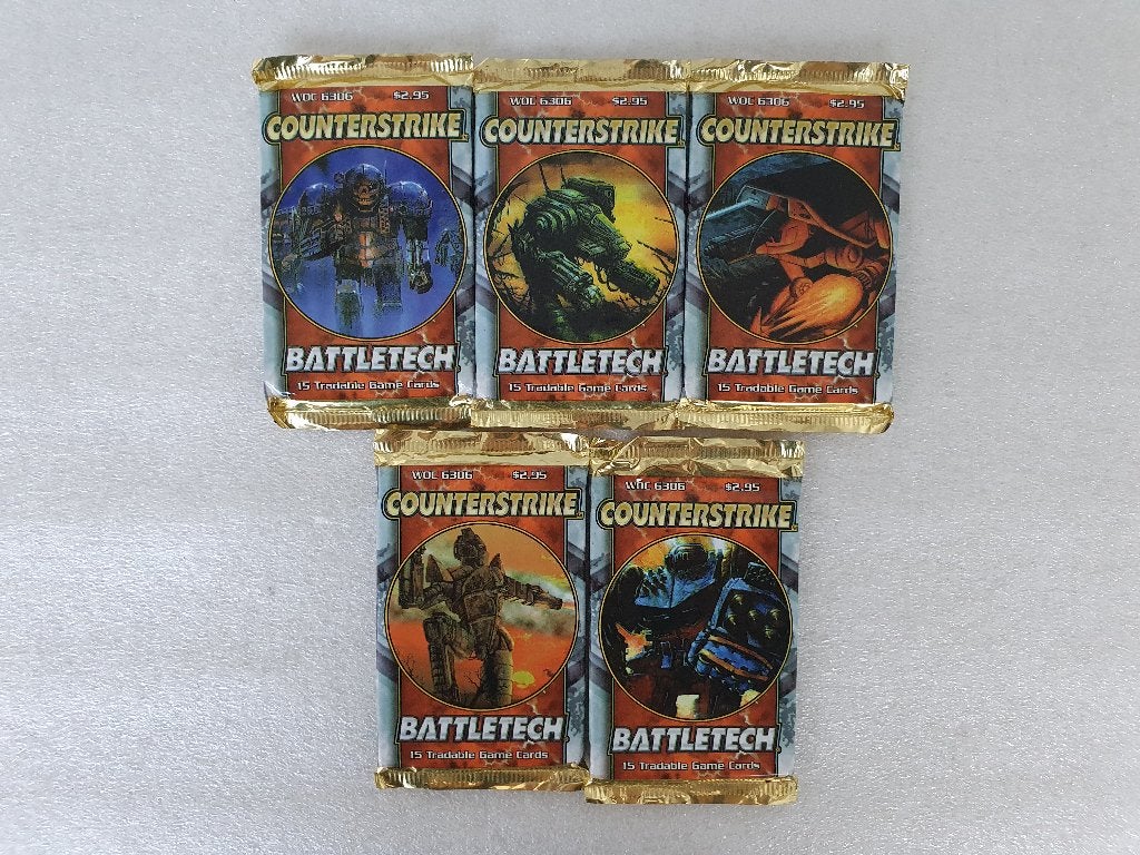 Battletech: 5 Counterstrike Booster Packs WOC 6306 (6), Ophalen of Verzenden, Nieuw, Overige soorten