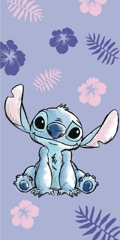 Stitch Badlaken / Strandlaken Purple - Disney - Katoen, Kinderen en Baby's, Kindermode-accessoires, Ophalen of Verzenden, Nieuw