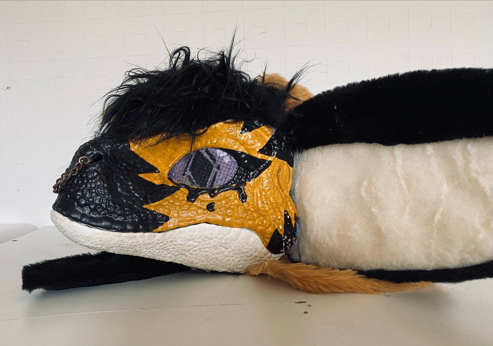Dino Masker Fursuit - Uniek Ontwerp, Ophalen of Verzenden, Gebruikt, Accessoires