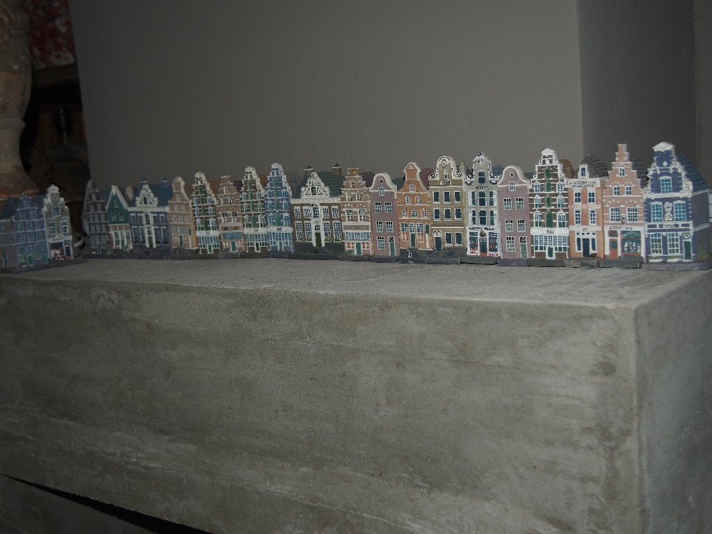 21 Blokker huisjes, miniatuur grachtenpanden, Ophalen of Verzenden, Gebruikt, 21 t/m 40