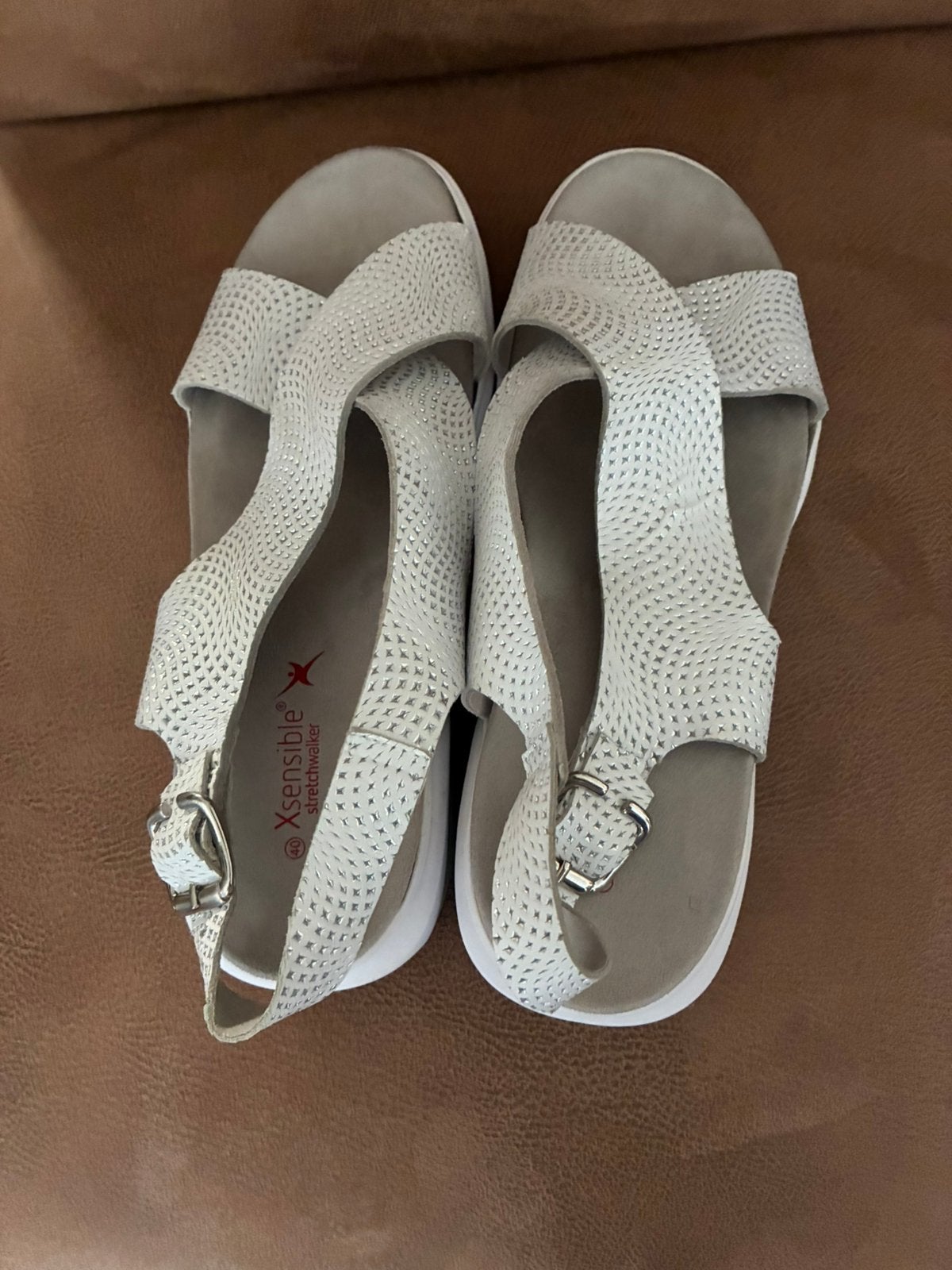 Xsensible witte stretchwalker maat 40, Ophalen, Zo goed als nieuw, Wit, Sandalen of Muiltjes