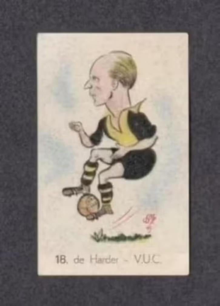 Voetbalplaatje De Harder VUC Den Haag 1949., Ophalen of Verzenden, Zo goed als nieuw