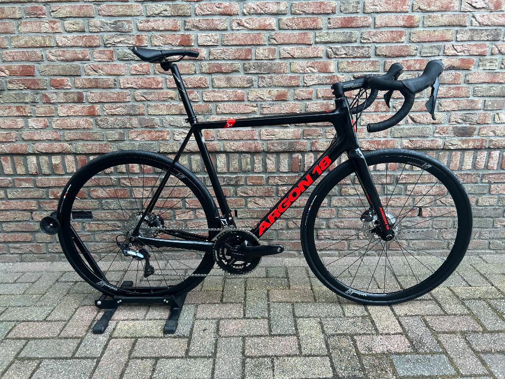 ARGON 18 GALLIUM CS CARBON ULTEGRA DISC H58 ZWART/ROOD GLANS, Overige merken, 28 inch, Gebruikt, Carbon