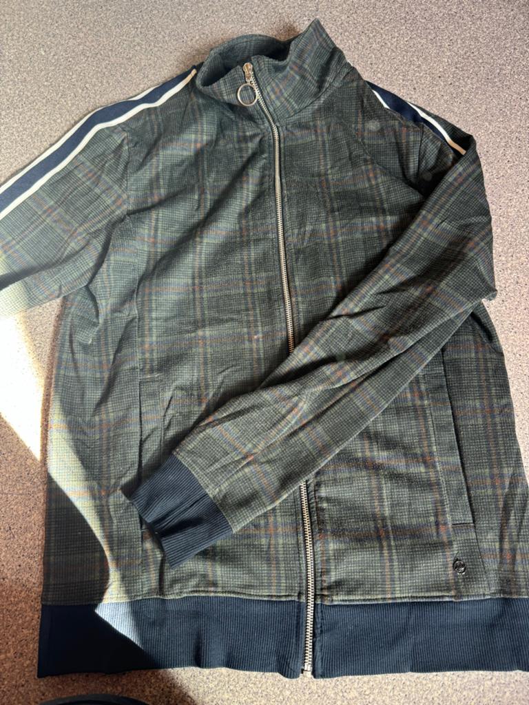 WE Geruit Jack met Strepen - Maat S, Kleding | Heren, Ophalen, Zo goed als nieuw, Maat 52/54 (L), Groen