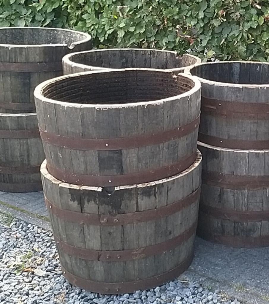 Eiken kuipen,  tonnen,  vaten, tobbes, Ophalen, Tuin en Ton, Rond, Nieuw
