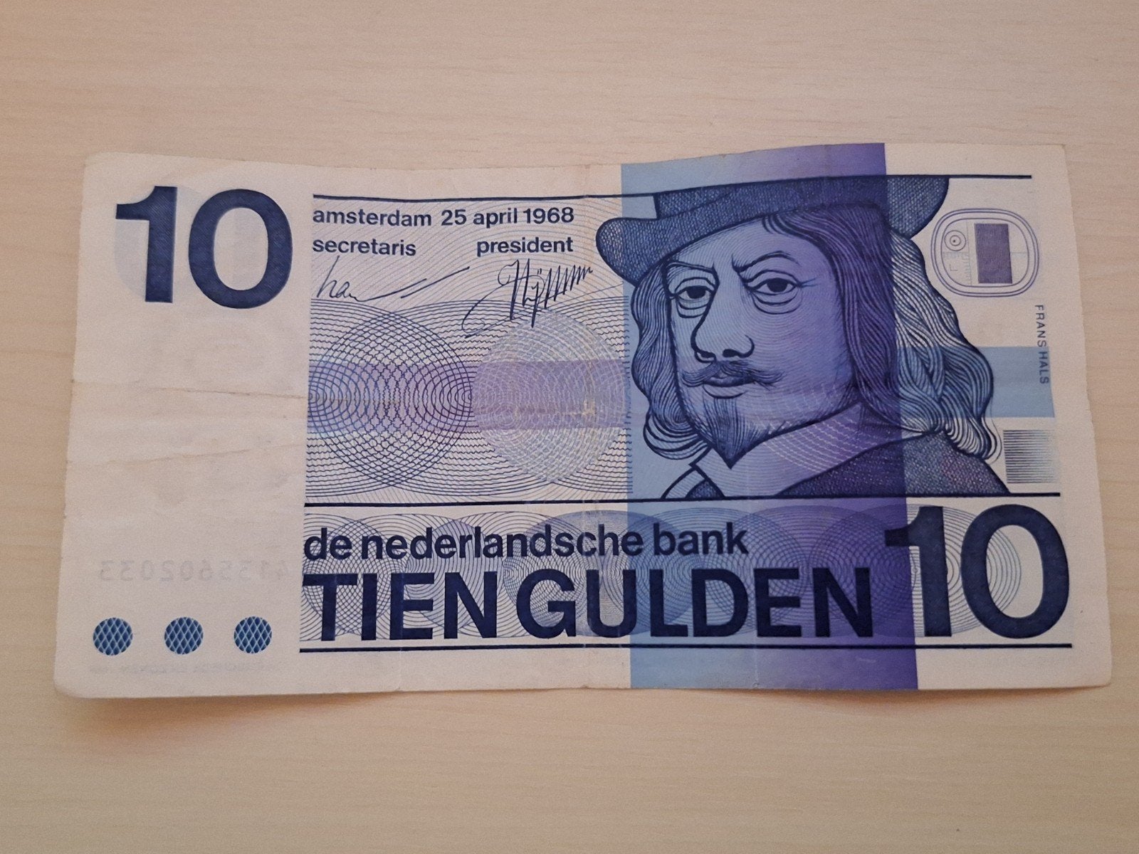TIEN GULDEN, Postzegels en Munten, Bankbiljetten | Nederland, Ophalen of Verzenden, 10 gulden