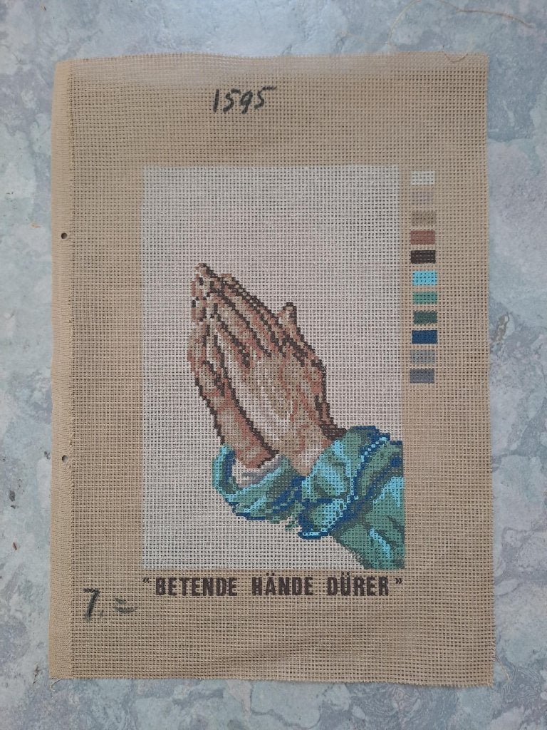 Om te borduren: stramien "Biddende handen", Hobby en Vrije tijd, Ophalen of Verzenden, Nieuw, Handborduren, Onderdeel of Toebehoren