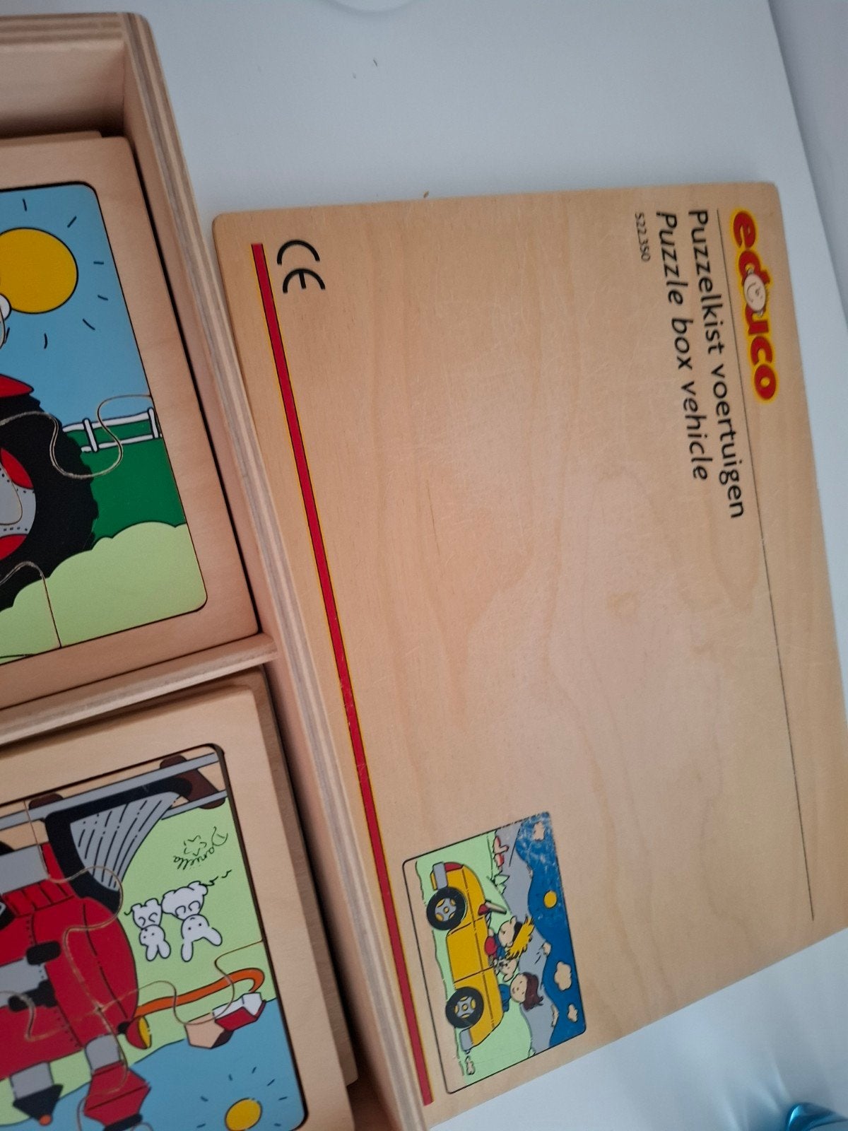 Educo Puzzelkist Voertuigen - Houten Puzzels voor Kinderen, Ophalen of Verzenden, Minder dan 10 stukjes, Gebruikt, 2 tot 4 jaar