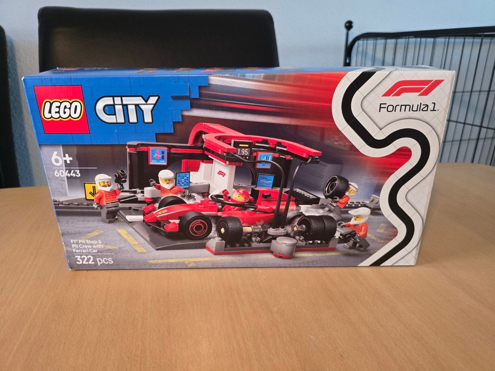Lego 60443 - F1 pitstop en pitcrew met Ferrari auto, Inclusief instructies, Lego, Ophalen of Verzenden, Zo goed als nieuw