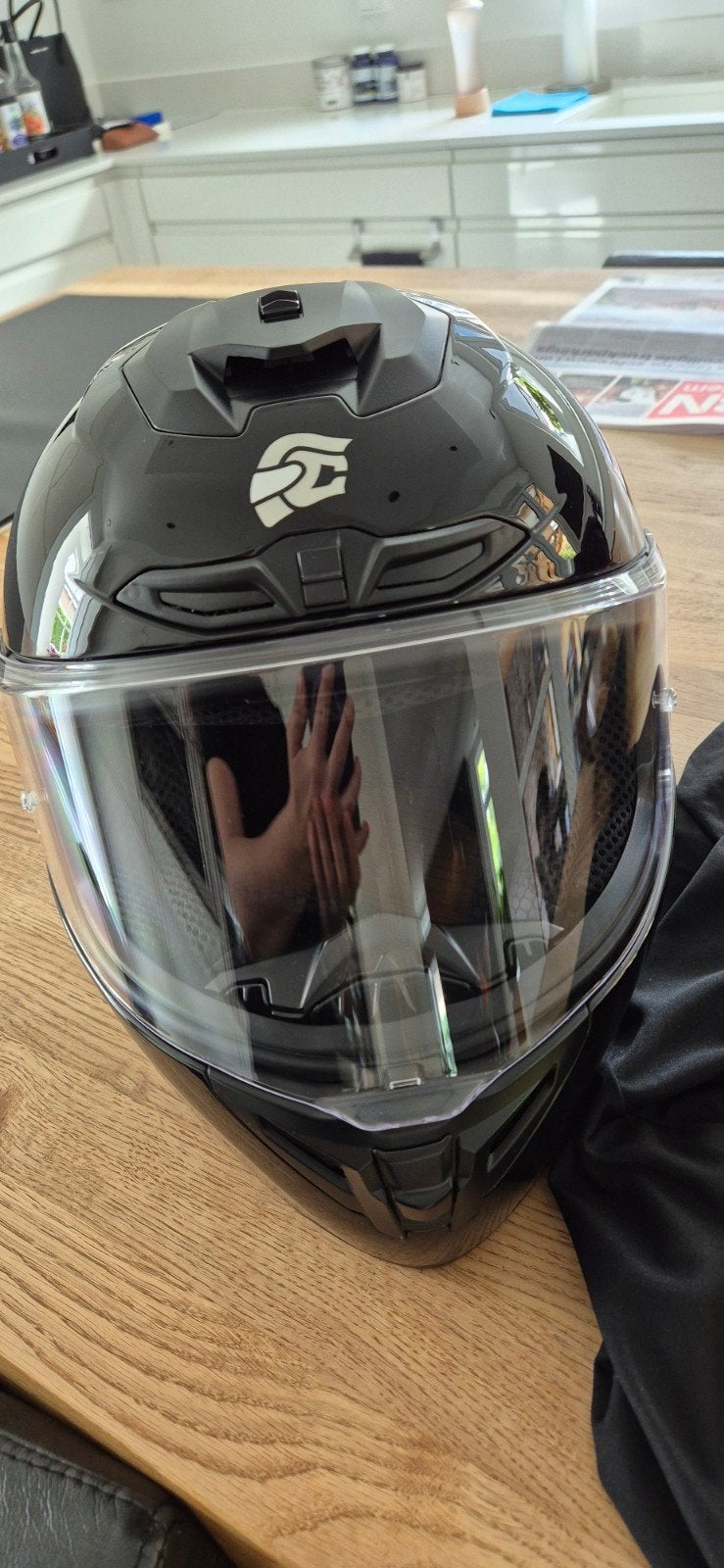 FC Moto helm zwart M, Ophalen