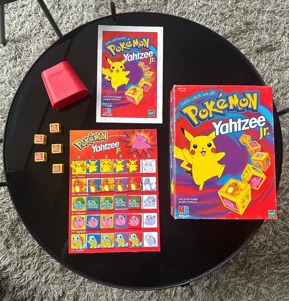 Pokemon Yahtzee Jr. bordspel, Een of twee spelers, Ophalen of Verzenden, Zo goed als nieuw