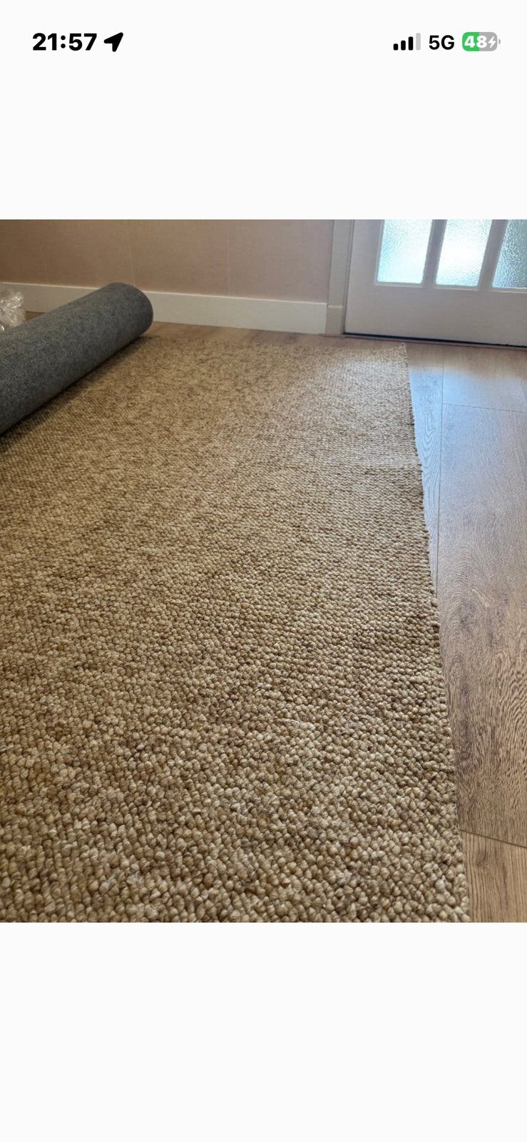 Vloerkleed, lichtbruin (200x290 cm), Ophalen, Zo goed als nieuw, Rechthoekig, 200 cm of meer