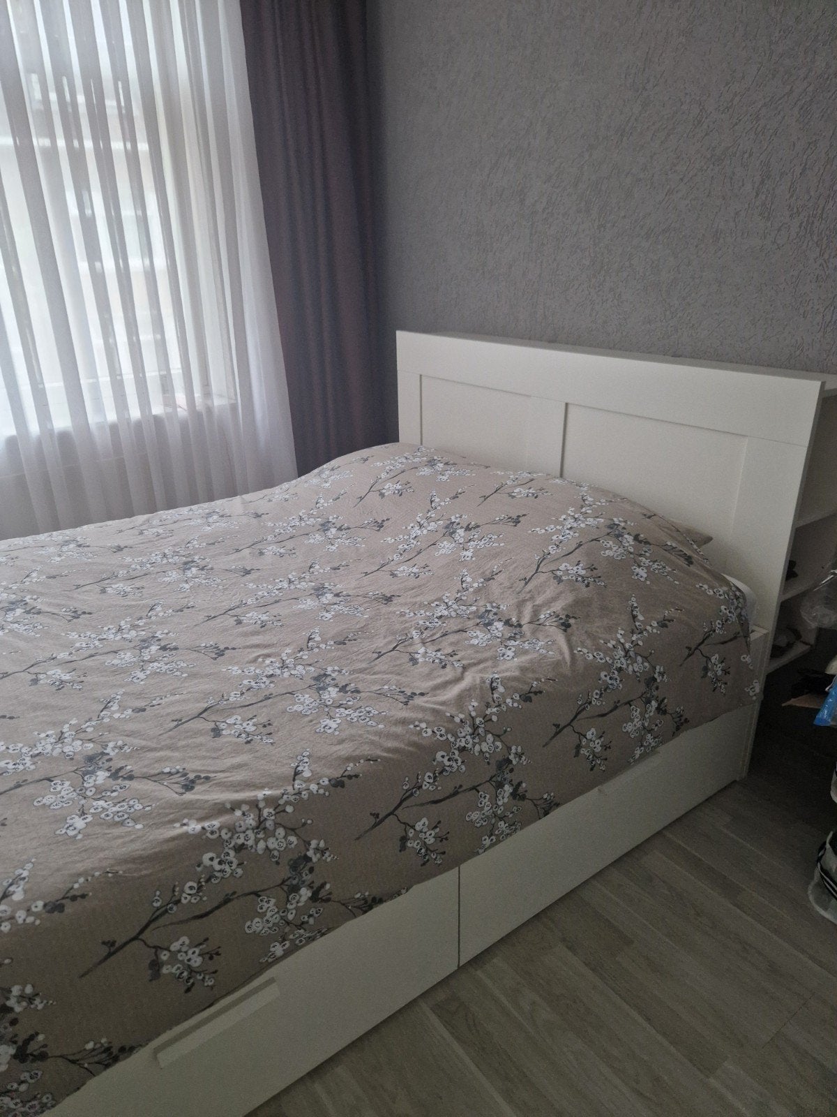 Ikea Brimnes bed 160x200 met opbergruimte, Ophalen, Gebruikt, Wit, Tweepersoons