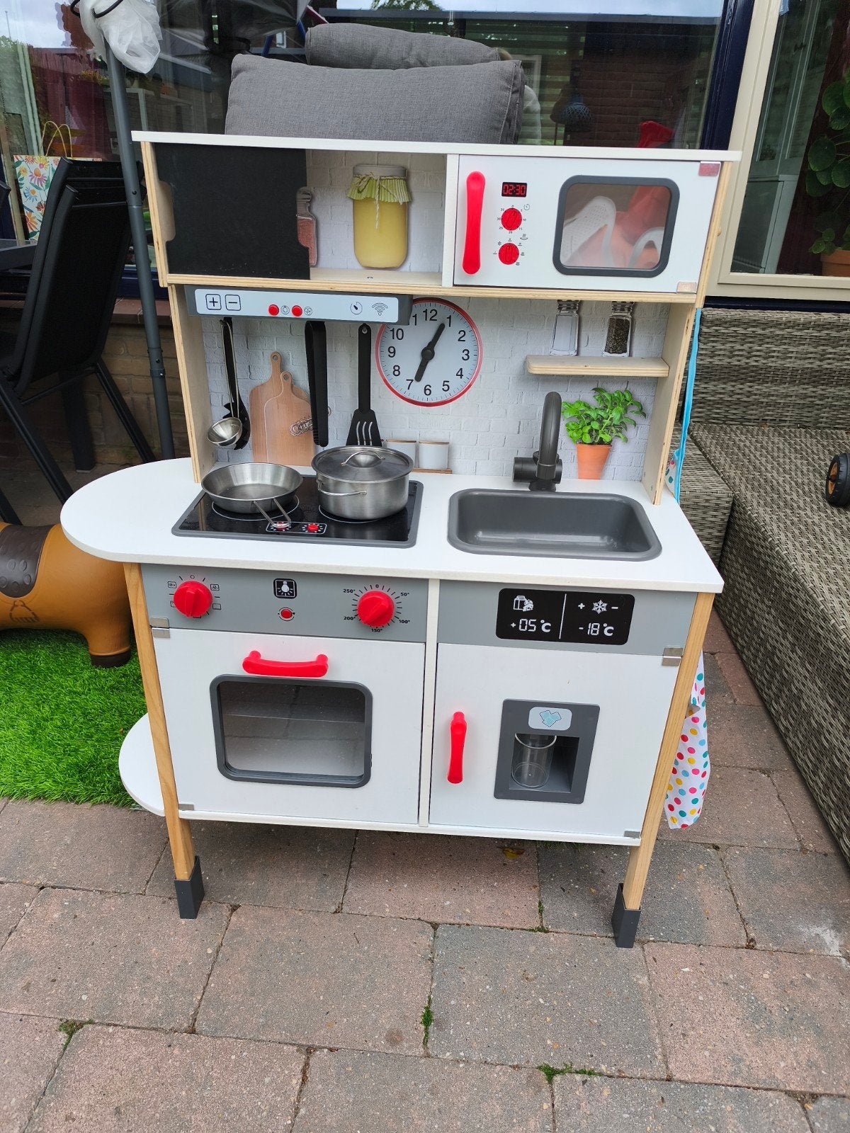 Complete Houten Speelkeuken met Accessoires, Ophalen, Zo goed als nieuw, Hout, Speelkeuken