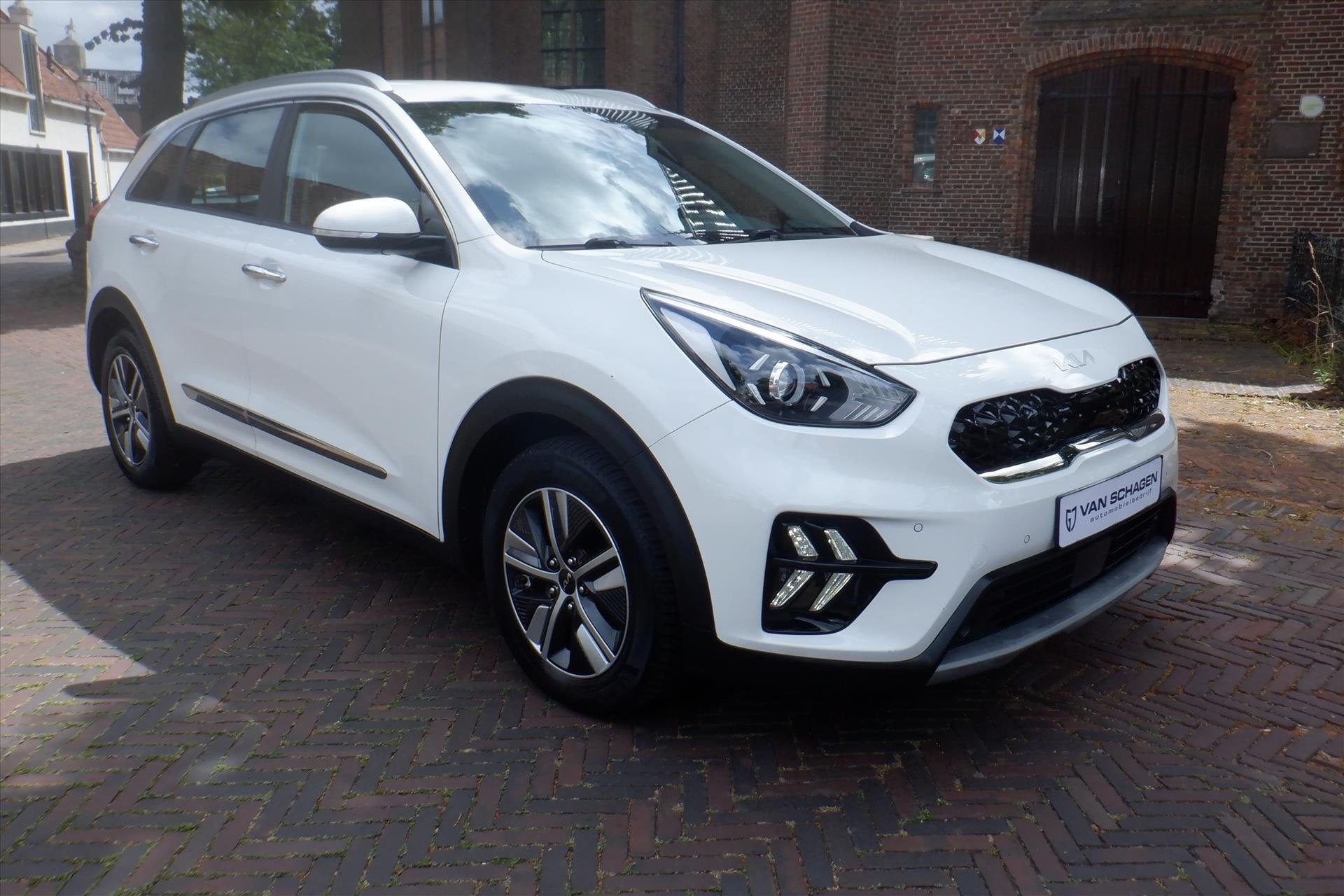 Kia Niro 1.6 GDi PHEV 141pk DCT6 Dynamic-72.000 LM, Gebruikt, Leder en Stof, Wit, Plug-in hybride