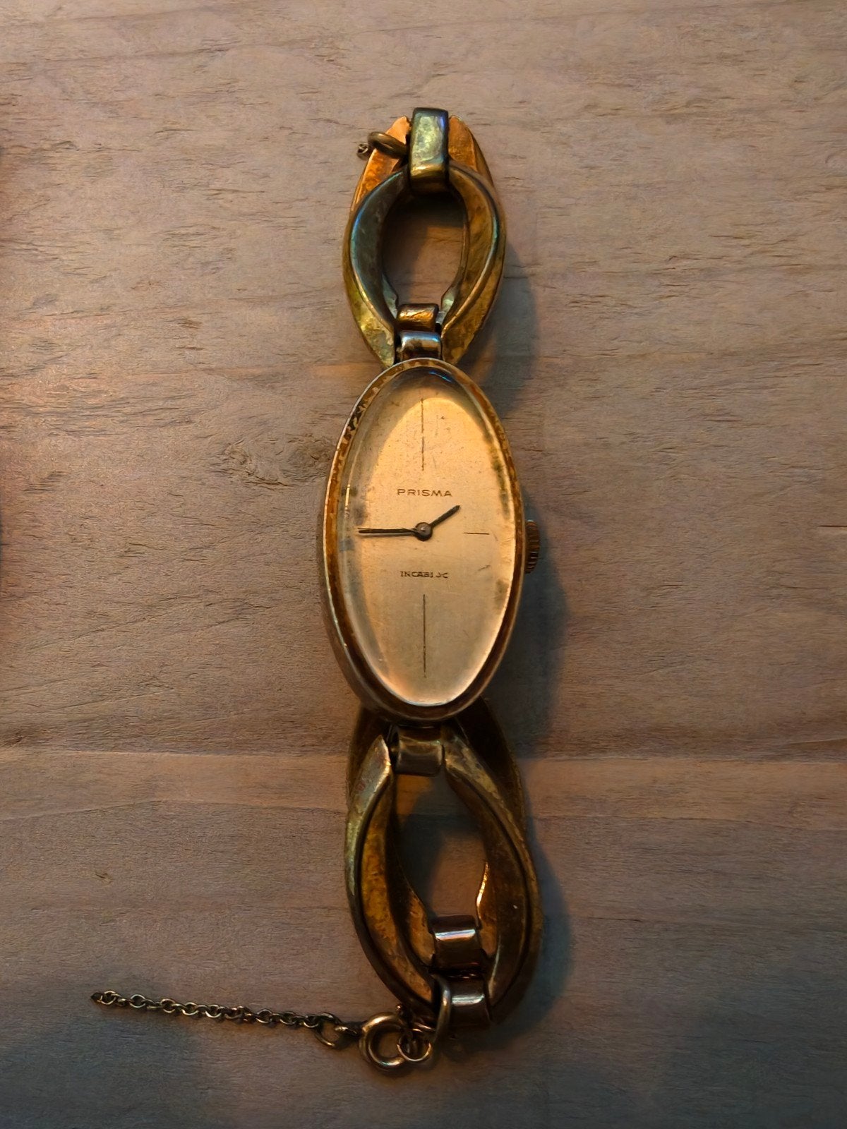 Vintage Prisma dameshorloge, goudkleurig, Overige merken, Overige materialen, Gebruikt, Polshorloge