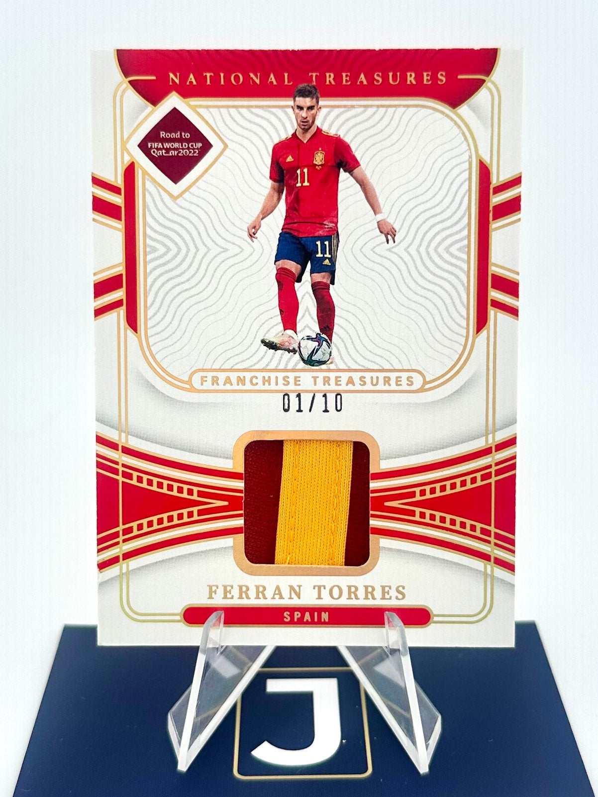 Ferran Torres 01/10 patch first print - Panini Spain, Ophalen of Verzenden, Zo goed als nieuw, Plaatje