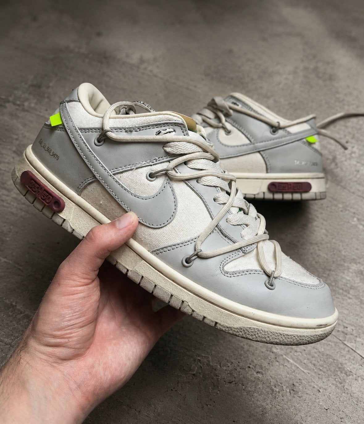 Nike dunk off white lot 25, Overige kleuren, Ophalen of Verzenden, Sneakers of Gympen, Zo goed als nieuw