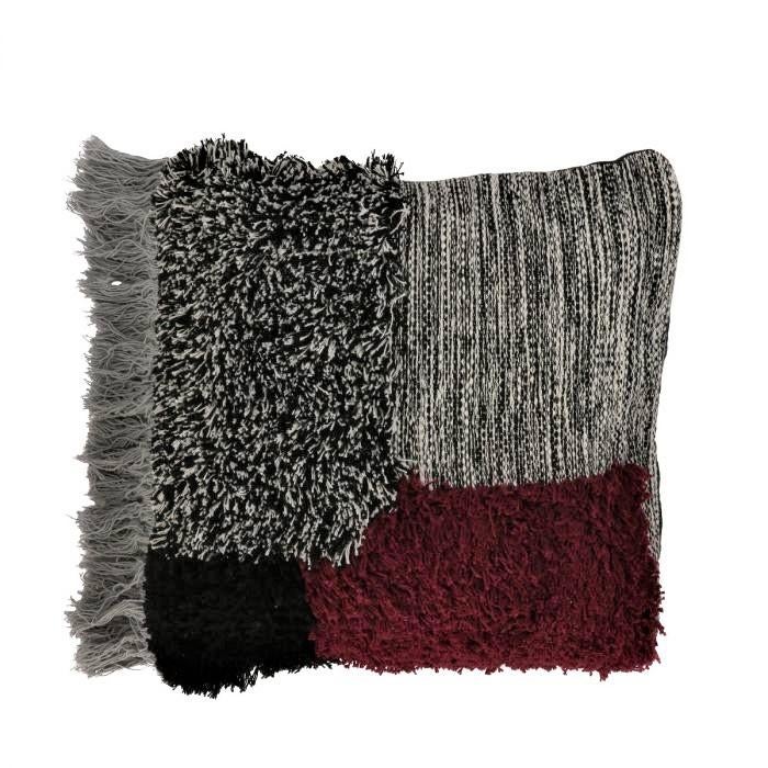Nieuw: 2 Casa Vivante Lasa sierkussens rood grijs zwart wit, Ophalen of Verzenden, Nieuw, Rood, Vierkant