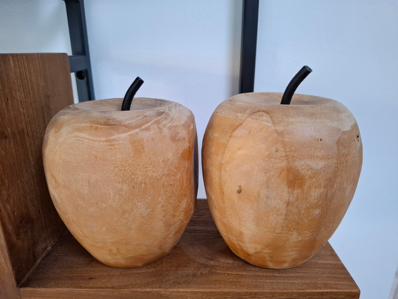 Decoratieve Teakhouten Appels, Hout, Ophalen of Verzenden, Bruin, Landelijk