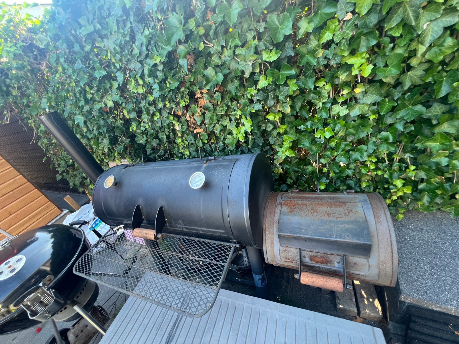 BBQ Offset Smoker, Tuin en Terras, Houtskoolbarbecues, Ophalen, Gebruikt, Overige