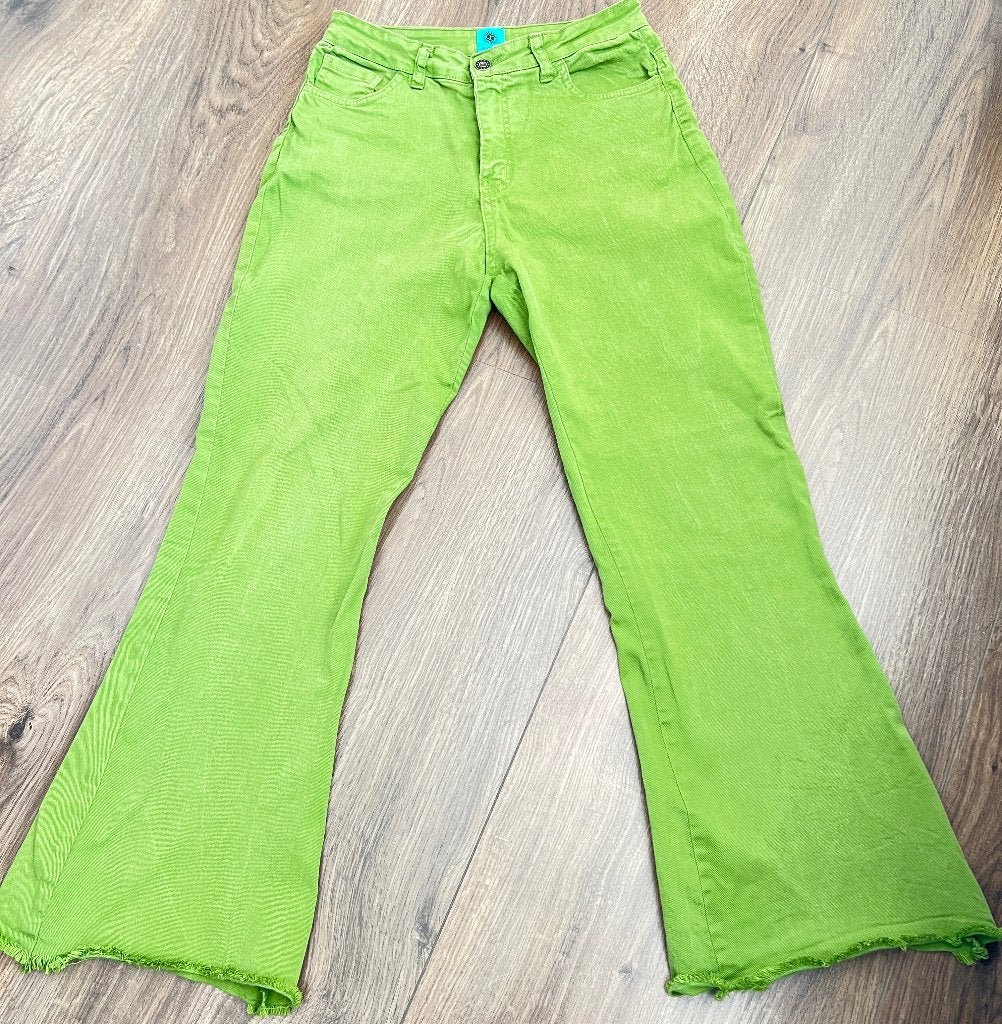 Zona 96 groene stretch  jeans straight leg maat S, Zona 96, Nieuw, Ophalen of Verzenden, Maat 36 (S)