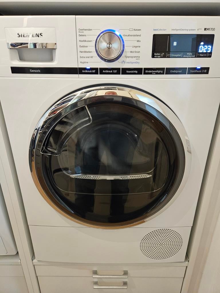 Siemens IQ700 WT8HXM75NL Warmtepompdroger 9kg HomeConnect, Witgoed en Apparatuur, Ophalen, Gebruikt, Overige typen, 8 tot 10 kg