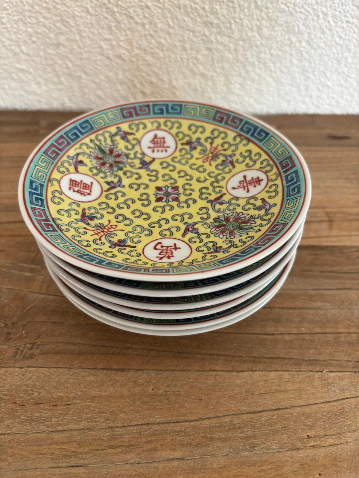 6 Chinese gebaksbordjes, Ophalen of Verzenden, Zo goed als nieuw, Bord(en), Overige stijlen