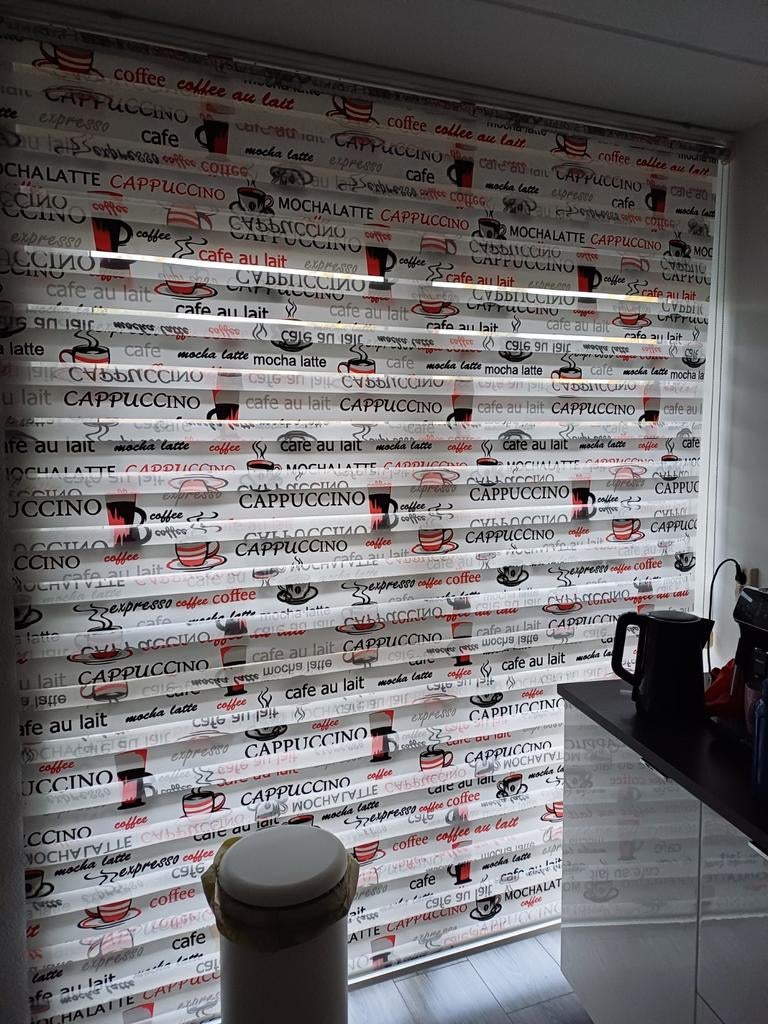 3  Duo rolgordijn met print - Koffie of Istanbul, Gebruikt, 100 tot 150 cm, Modern, Thematisch, Stad, Bruin