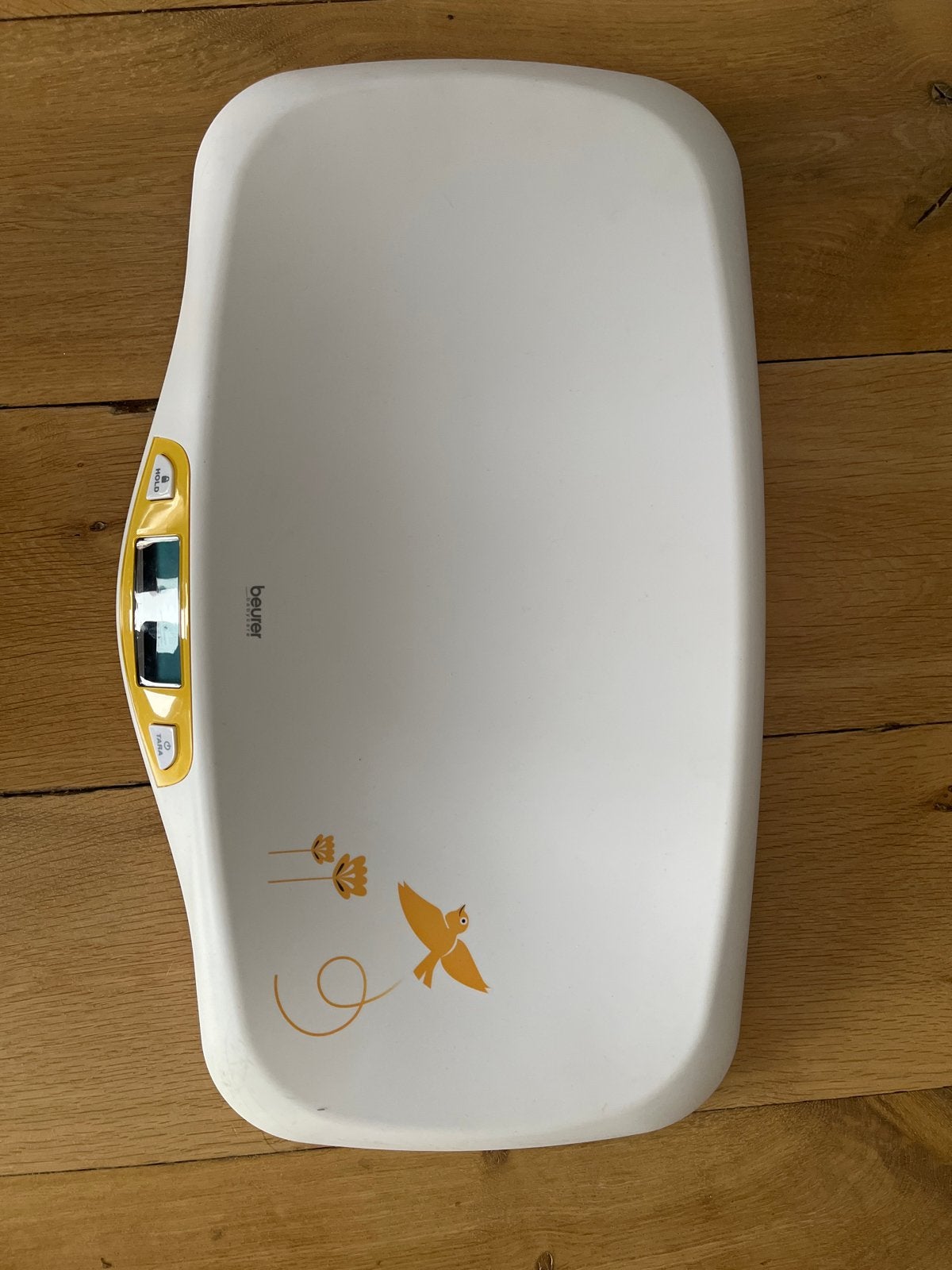 Beurer babyweegschaal met vogelmotief, Kinderen en Baby's, Overige Kinderen en Baby's, Ophalen of Verzenden, Zo goed als nieuw