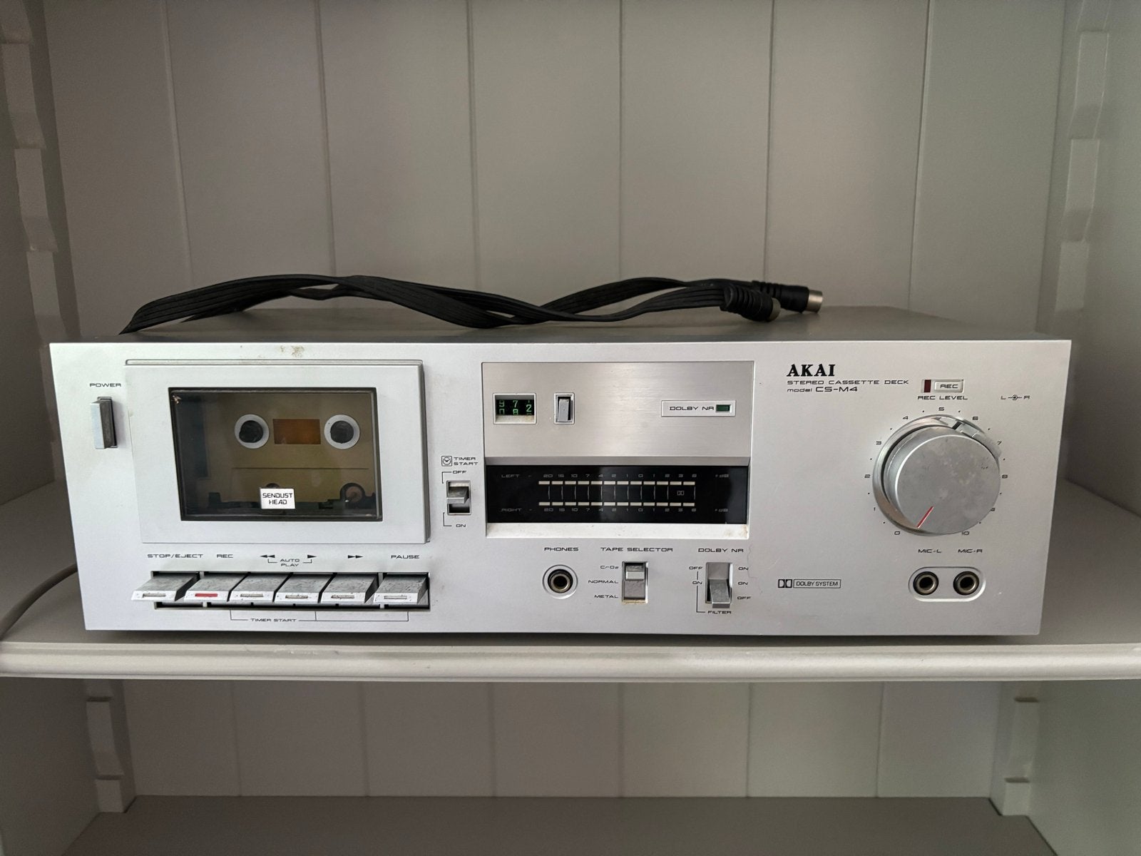 Akai CS-M4 Stereo Cassettedeck - Vintage Hifi, Audio, Tv en Foto, Cassettedecks, Ophalen, Enkel, Akai, Tape counter