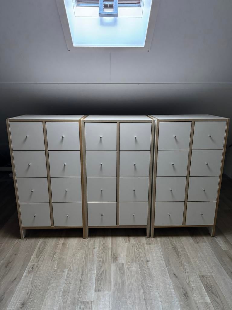 4 Ladekasten wit / beuken, Ophalen, 5 laden of meer, 50 tot 100 cm, Zo goed als nieuw