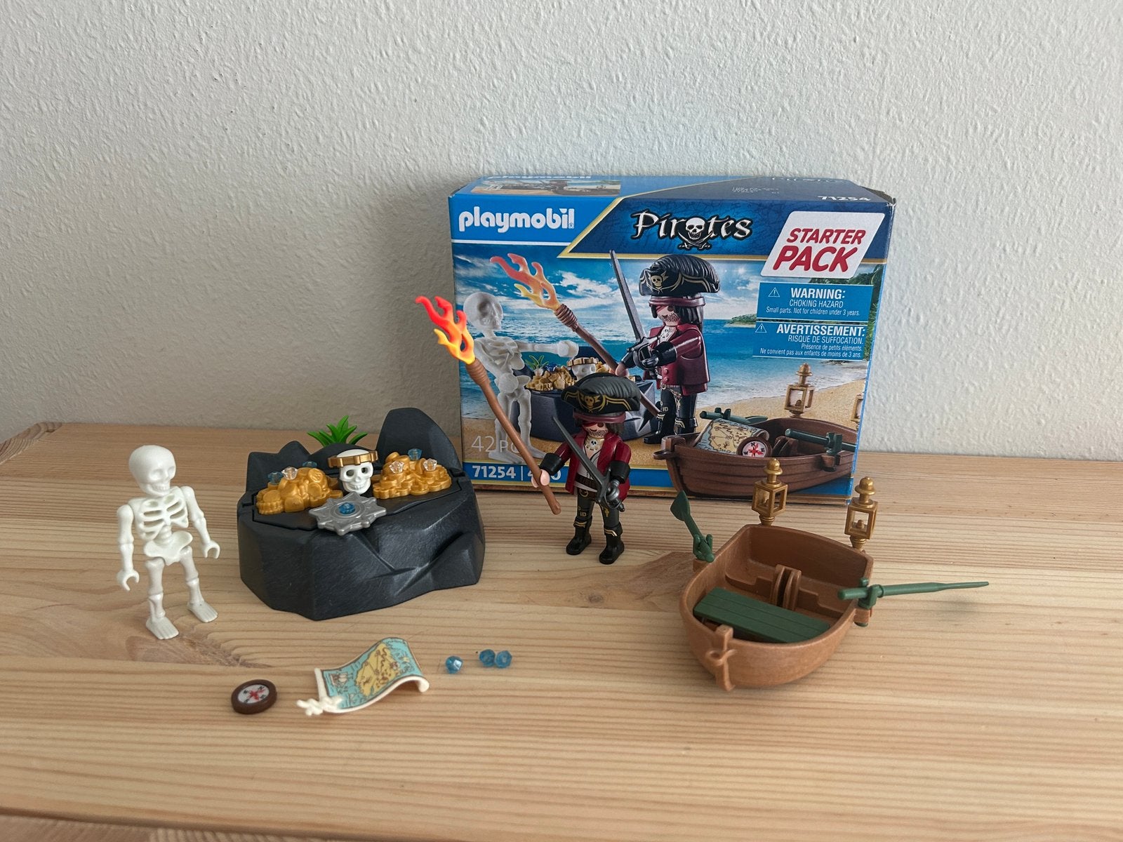 PLAYMOBIL Pirates Starterpack Piraat met Roeiboot (71254), Ophalen of Verzenden, Zo goed als nieuw