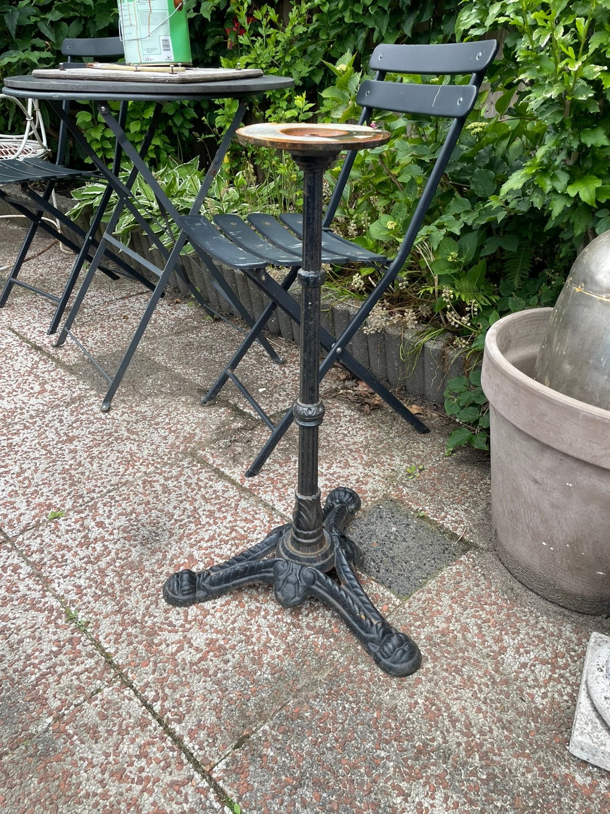 2 tuintafel poten van gietijzer, Ophalen, Zo goed als nieuw, Rechthoekig, Metaal