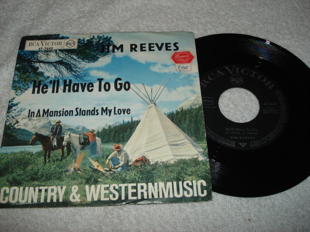 Jim Reeves    He ll Have To Go  Dtslnd  Hoes   Orgineel, Fotohoes, Ophalen of Verzenden, Zo goed als nieuw, Country en Western