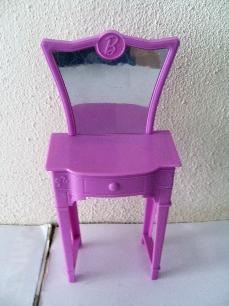 Barbie kaptafel met spiegel / meubel poppenhuis / make-up, Ophalen of Verzenden, Zo goed als nieuw, Barbie