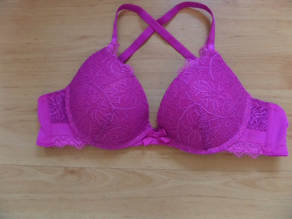 Mooie felroze/fuchsia push-up bh van Hunkemöller in maat 80C, Hunkemöller, Ophalen of Verzenden, Roze, BH