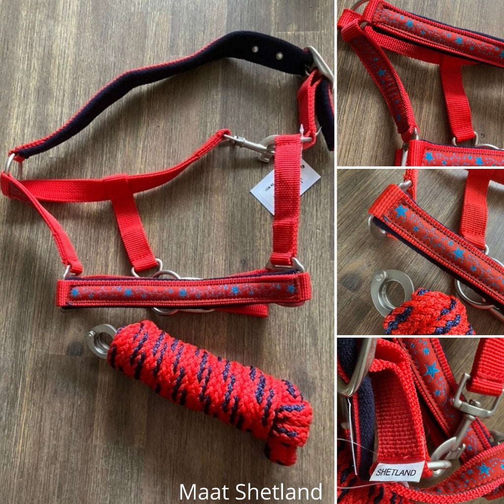 Halster + touw - rood maat shetland, Ophalen of Verzenden, Nieuw